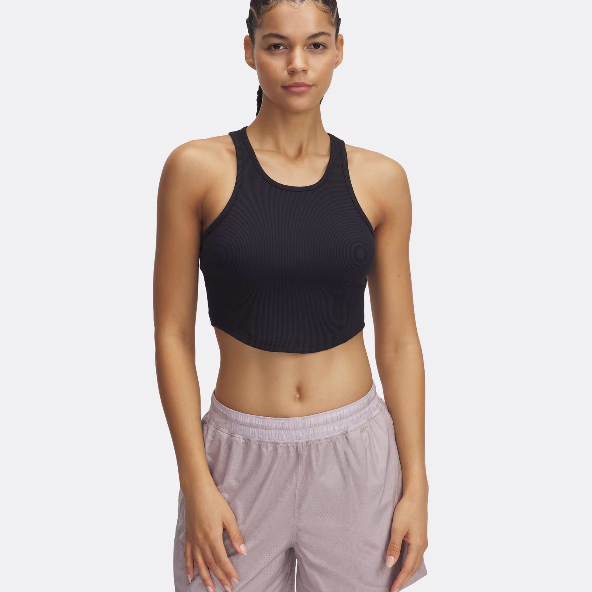 Under Armour Rival Rib Tanktop Dames-Zwart