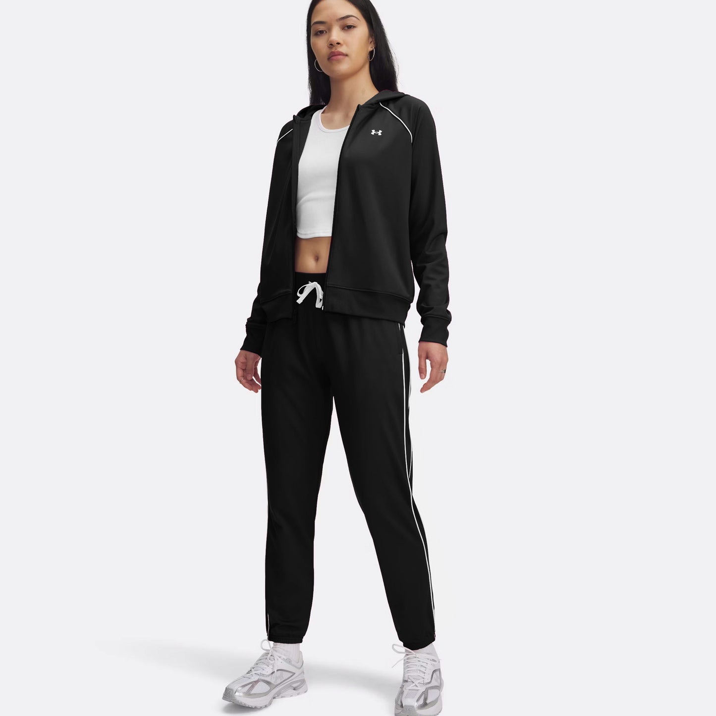Under Armour Rival Tricot Trainingspak Dames-Zwart