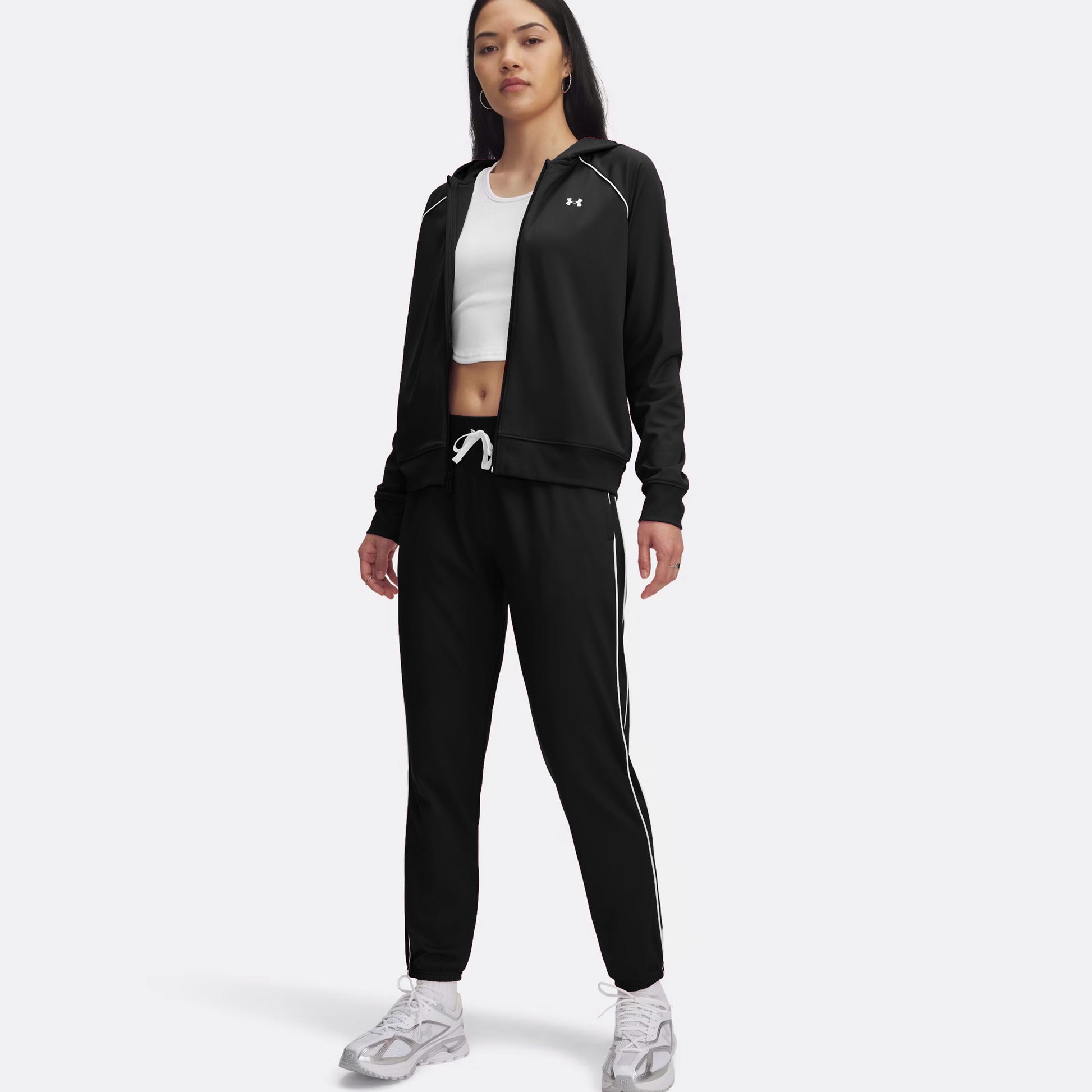 Under Armour Rival Tricot Trainingspak Dames-Zwart