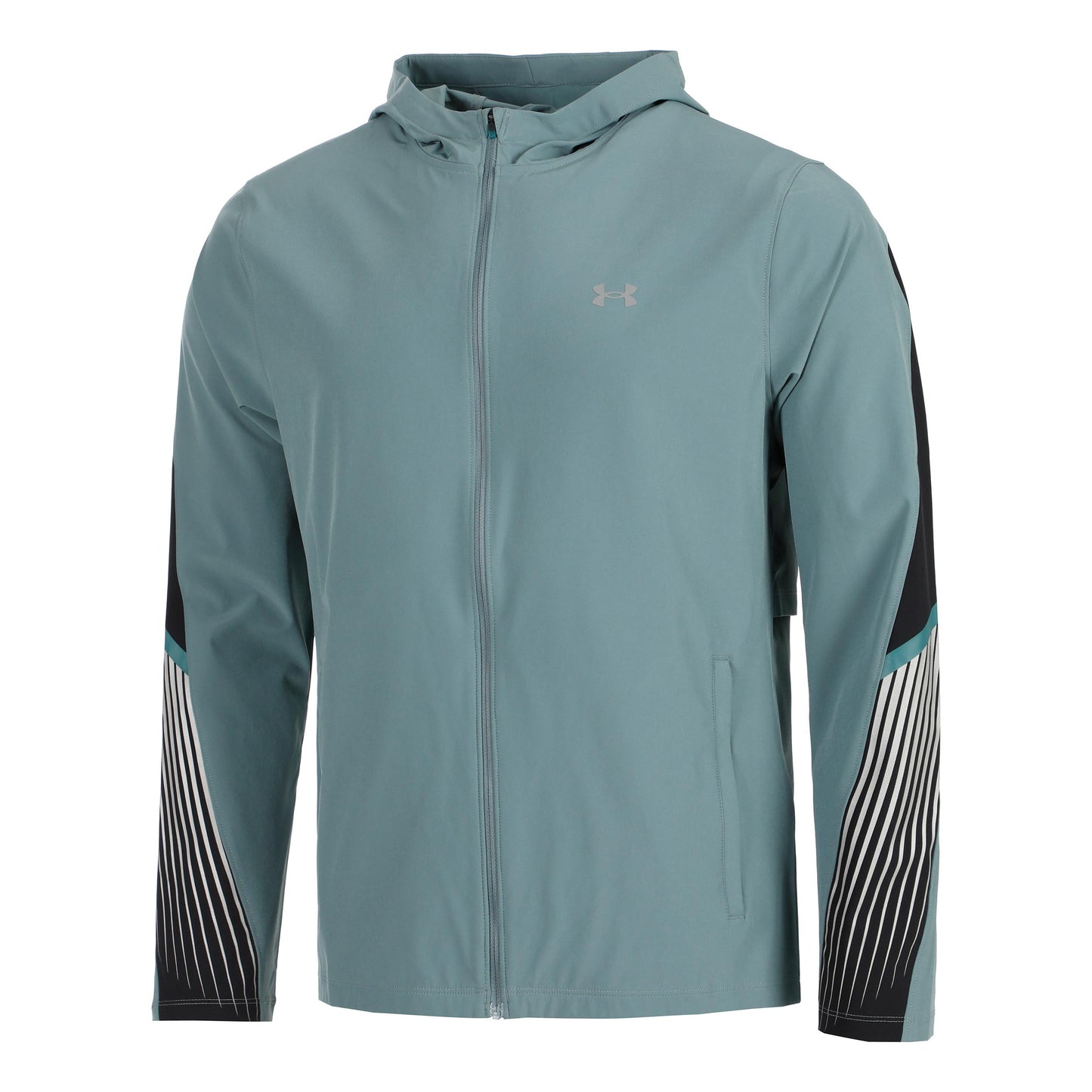 Under Armour Velociti Storm Hooded Hardloopjas Heren-Blaugrau,Zwart