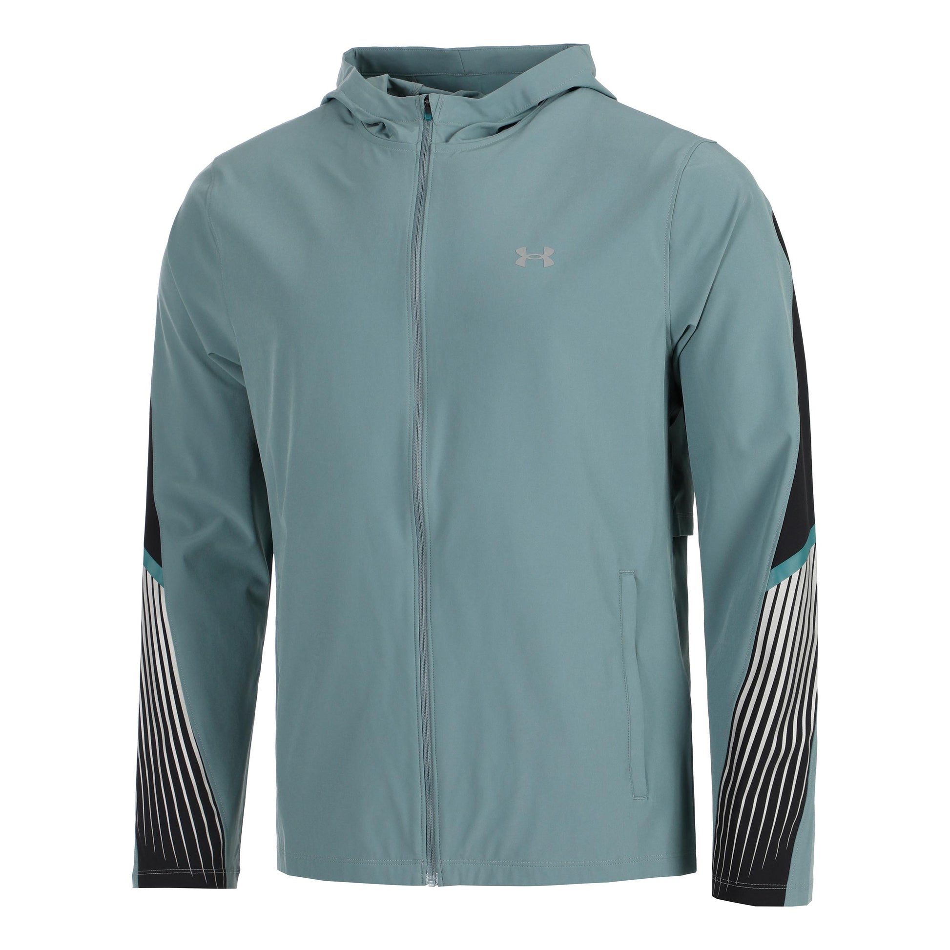 Under Armour Velociti Storm Hooded Hardloopjas Heren-Blaugrau,Zwart