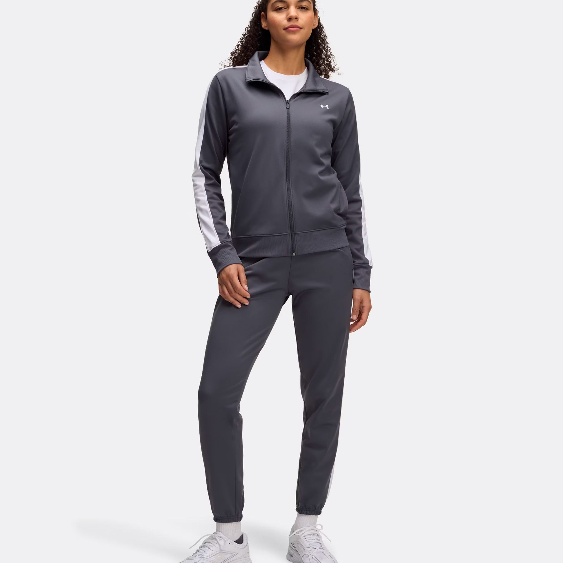 Under Armour Tricot Trainingspak Dames-Grijs