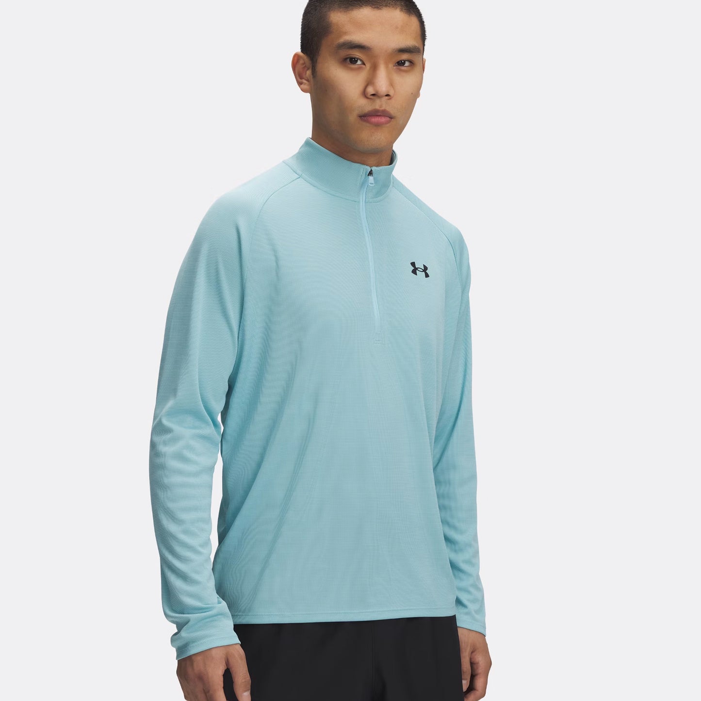 Under Armour Tech Textured Half-Zip Longsleeve Heren-Blauw