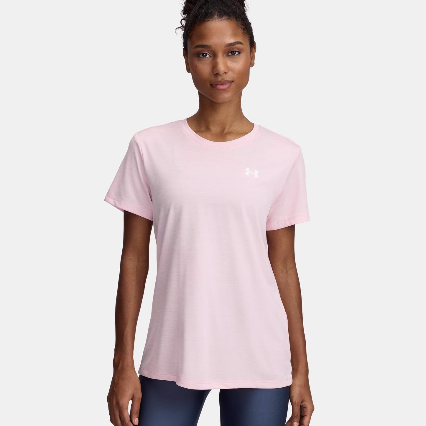 Under Armour Tech Twist T-shirt Dames - roze, wit