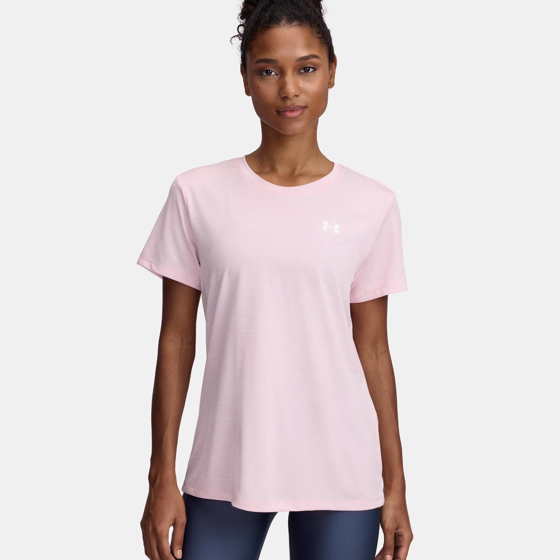 Under Armour Tech Twist T-shirt Dames - roze, wit