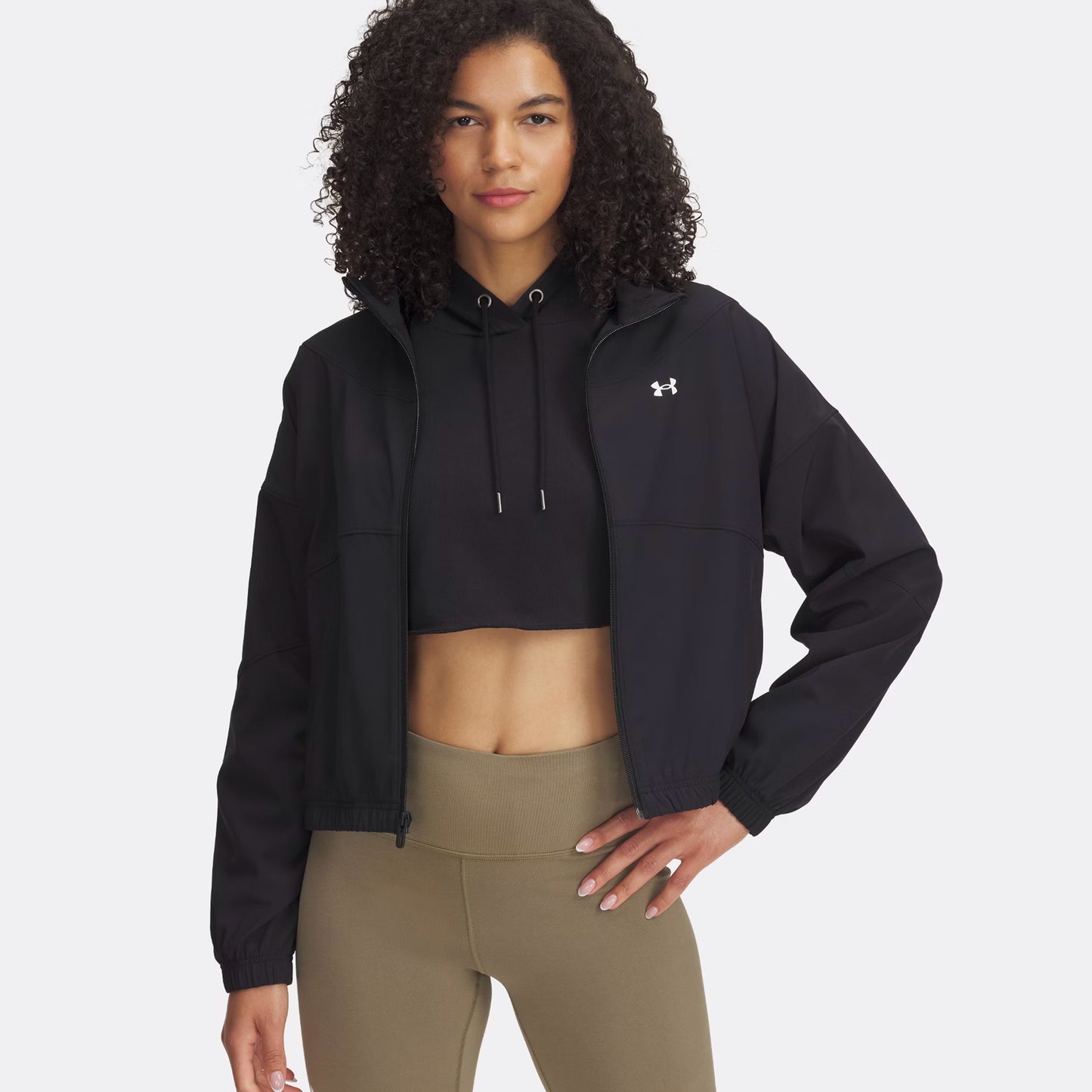 Under Armour Rival Woven Trainingsjack Dames-Zwart