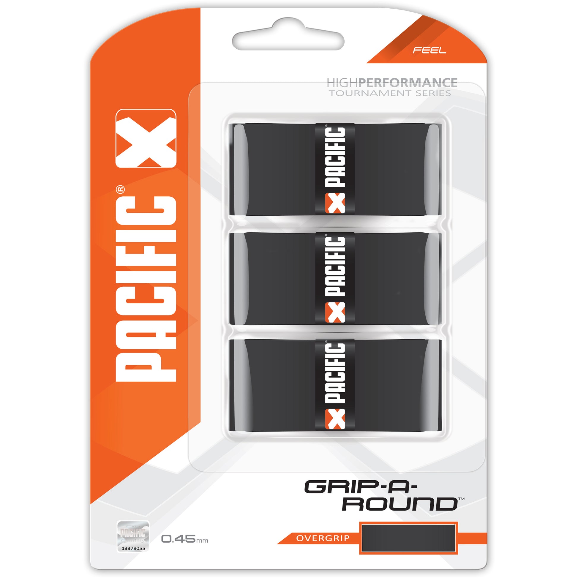 Pacific Grip-A-Round Verpakking 3 Stuks-Zwart