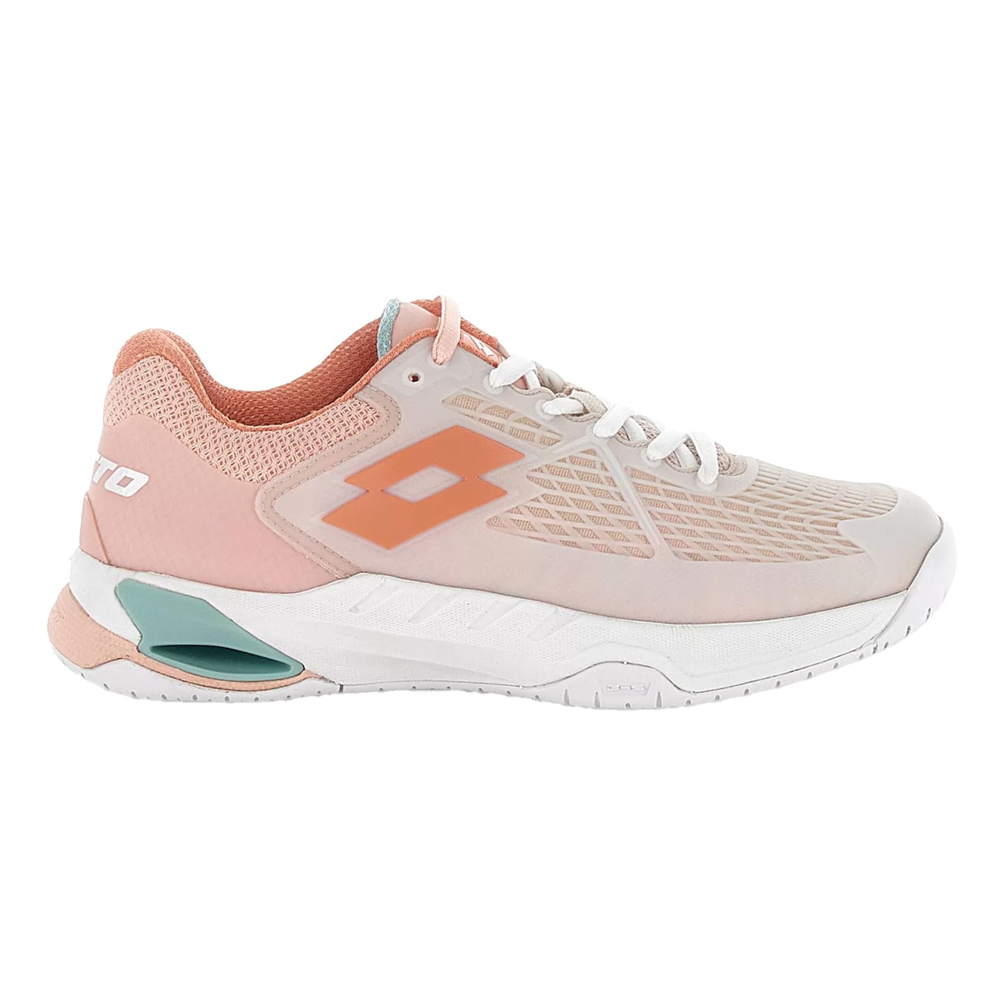Lotto Mirage 100 II SPD Allcourt schoen Dames-wit, koraal