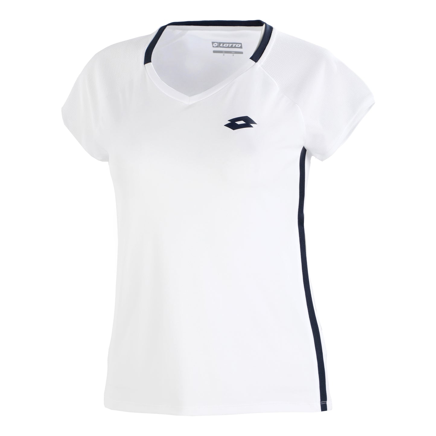 Lotto Squadra II PL T-shirt Dames - wit, donkerblauw