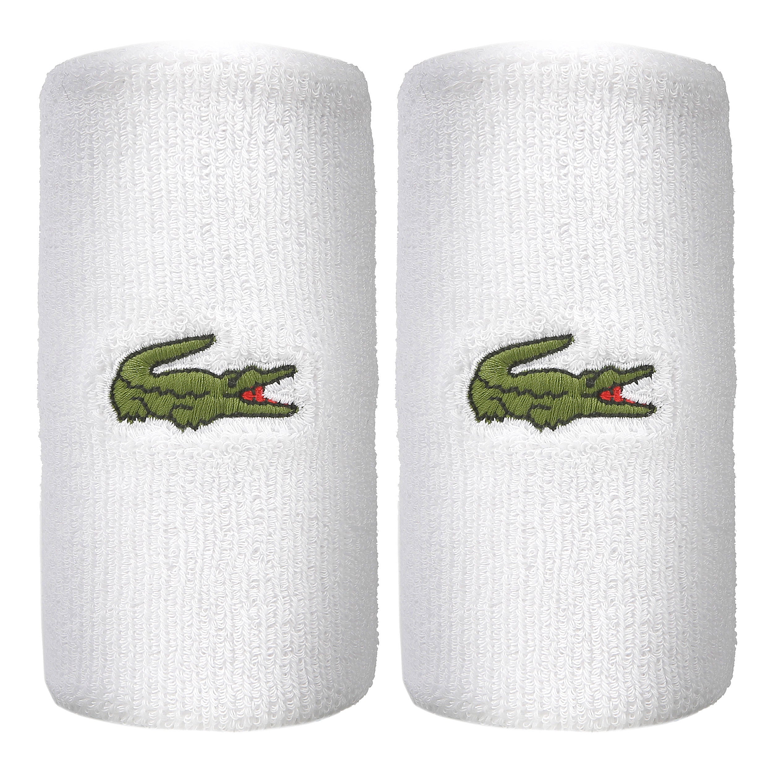 Lacoste Zweetband Verpakking 2 stuks lang - wit, groen