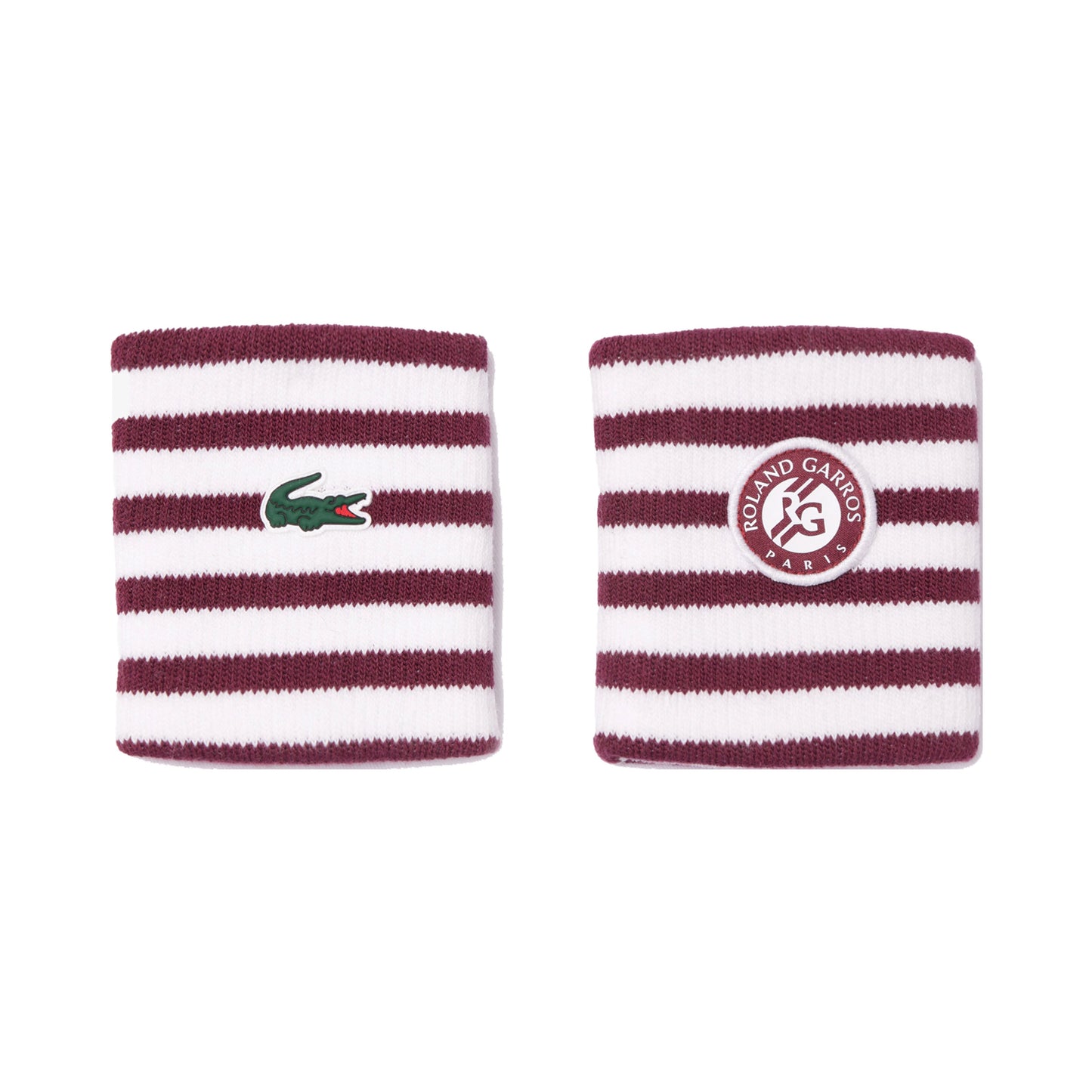 Lacoste Zweetband Heren-donkerrood,wit