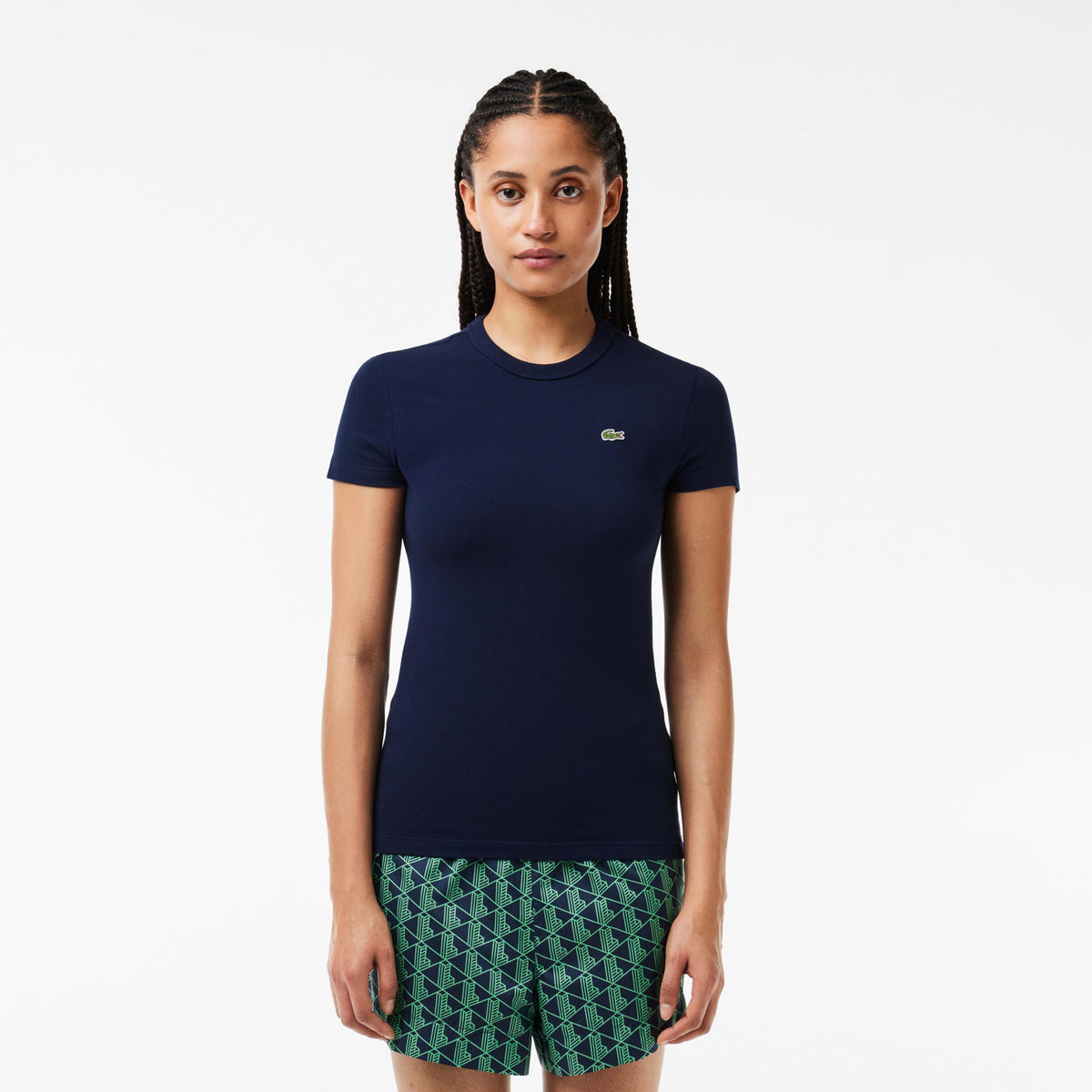 Lacoste Tee T-shirt Dames - donkerblauw,