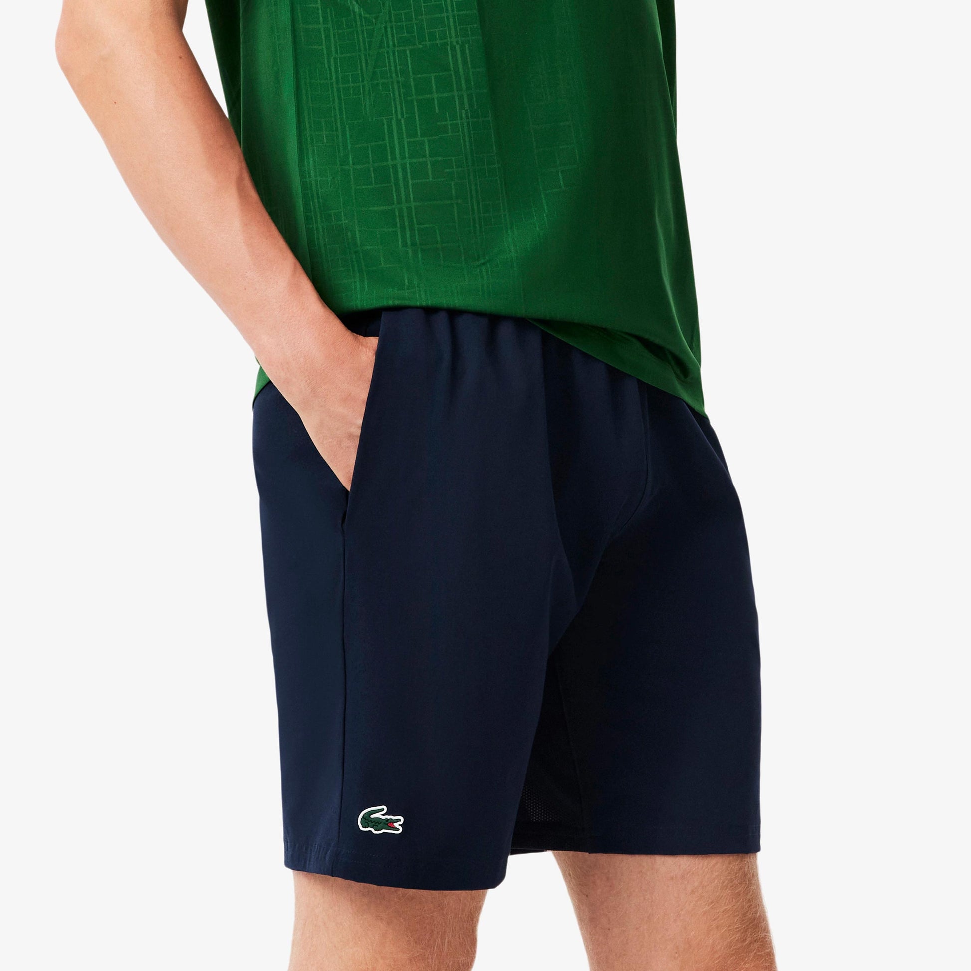 Lacoste Djokovic Shorts Heren - donkerblauw, groen