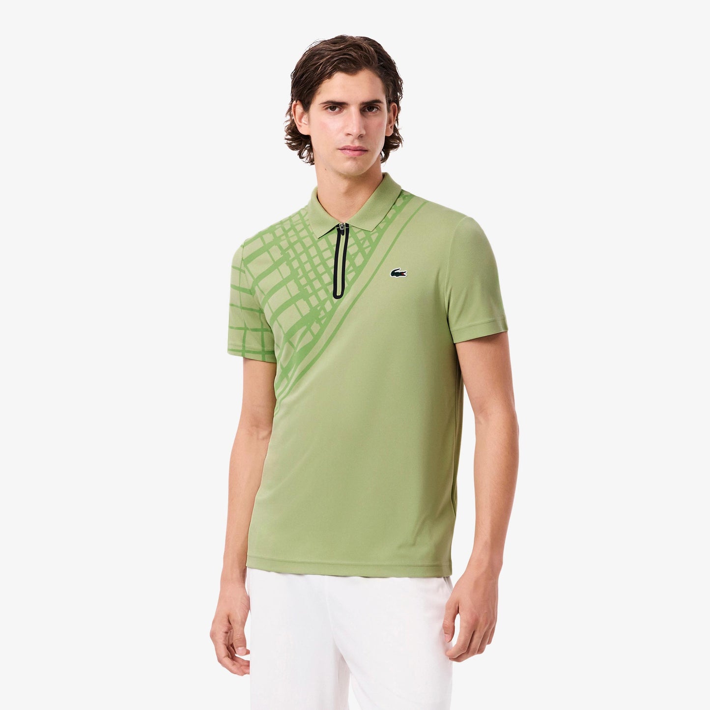 Lacoste Polo Heren-limoen, wit