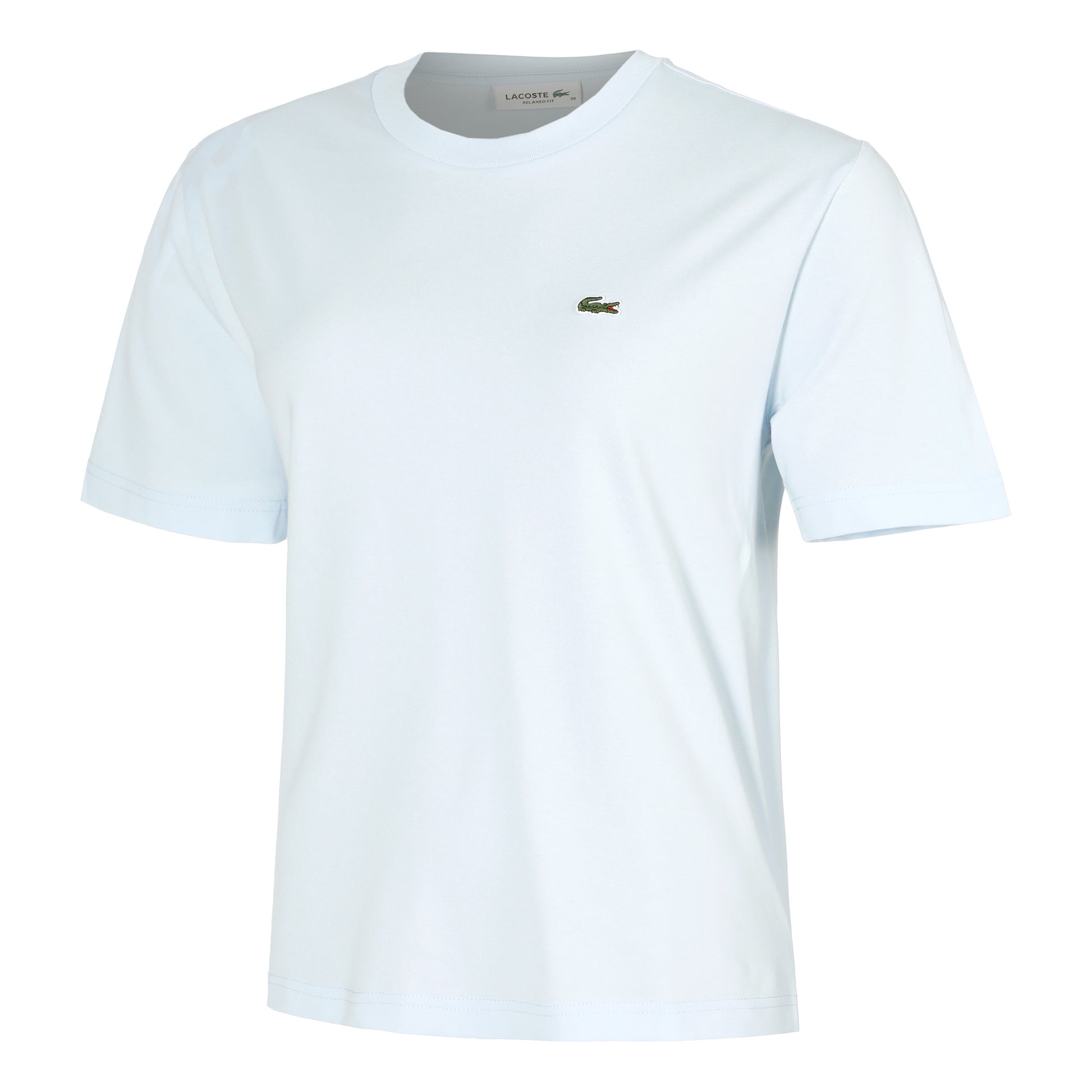 Lacoste Relaxed Fit Plain Soft T-shirt Dames-Lichtblauw