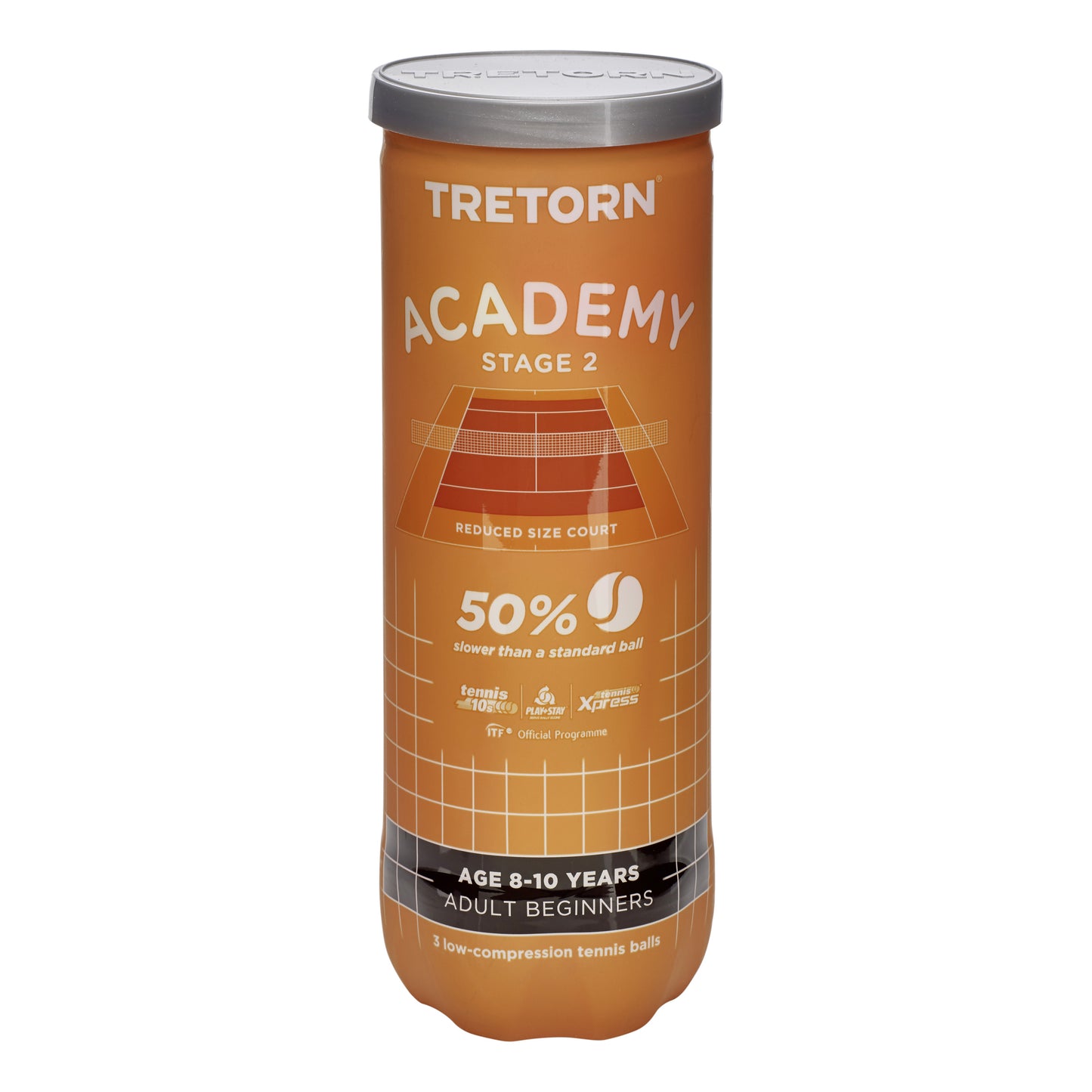 Tretorn Academy Orange (Stage 2) Verpakking 3 stuks
