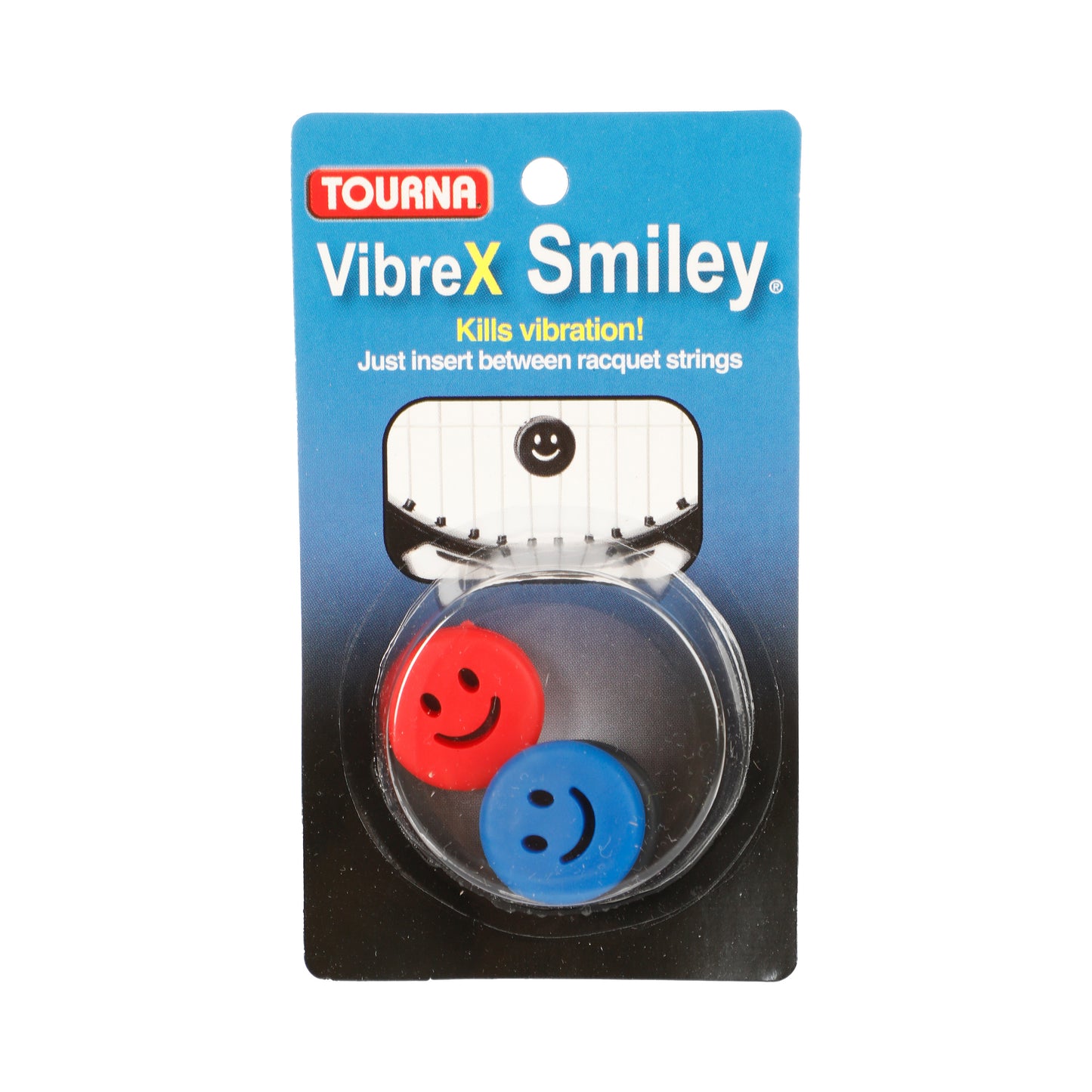 Tourna Vibrex Smile Demper Verpakking 3 Stuks-Rood,Zwart