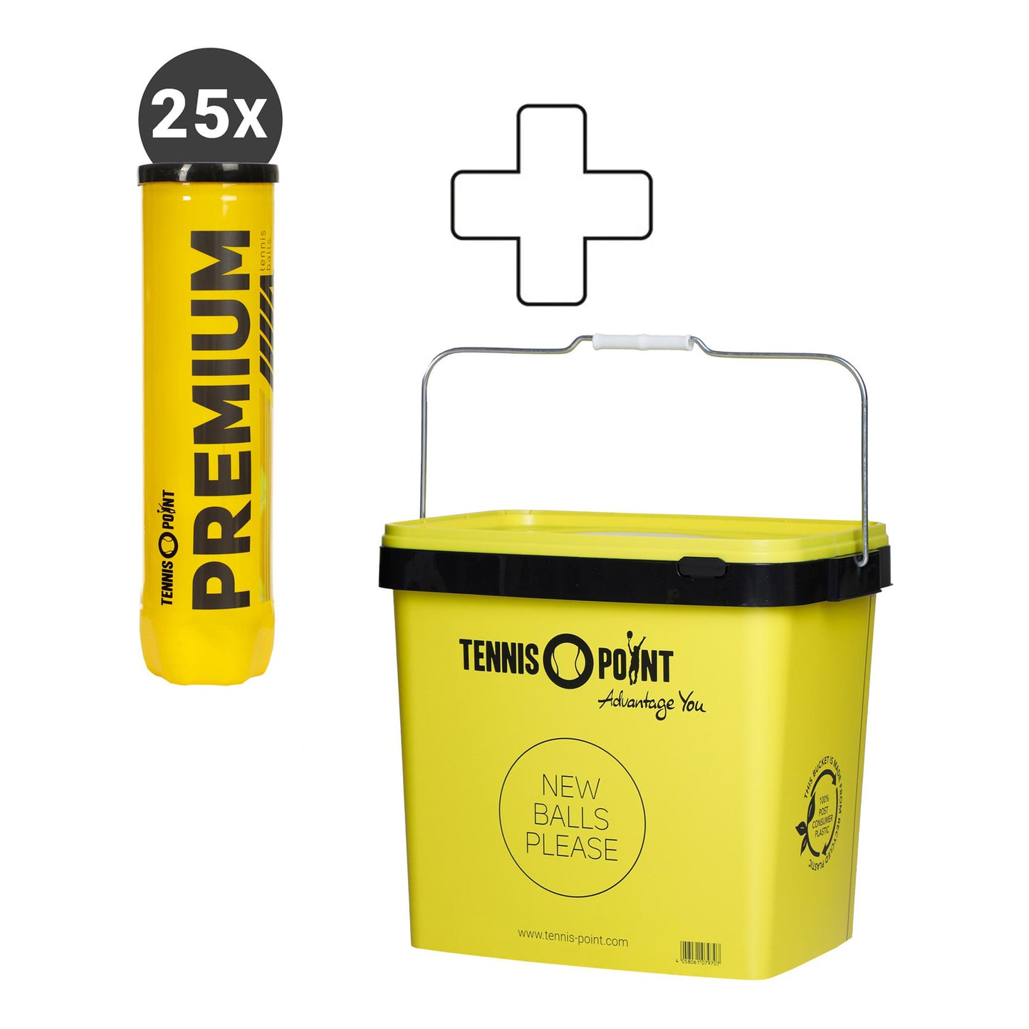 Tennis-Point Verpakking 4 stuks 25 x Premium Plus ballenemmer