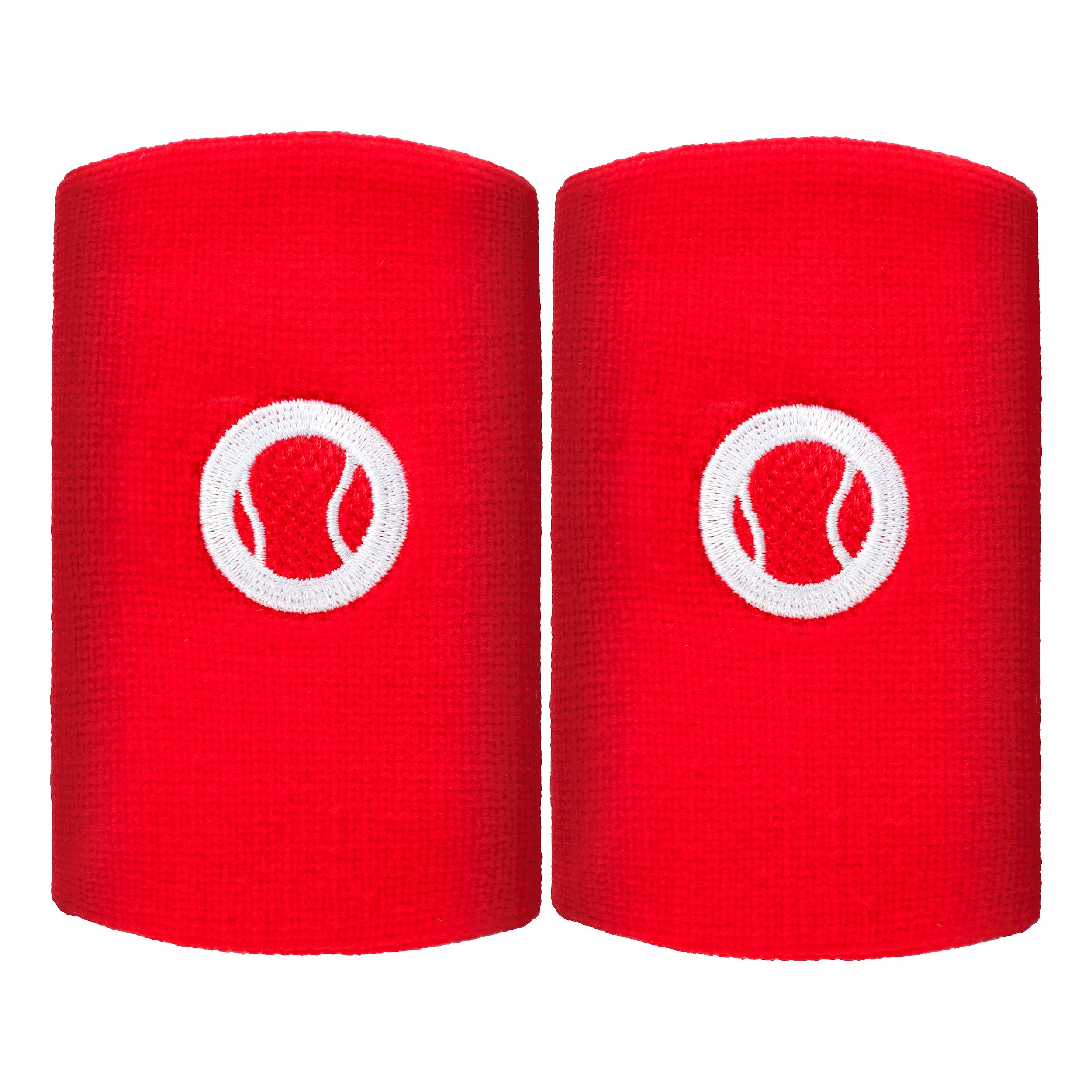 Tennis-Point Long Zweetband Verpakking 2 stuks Unisex - rood,