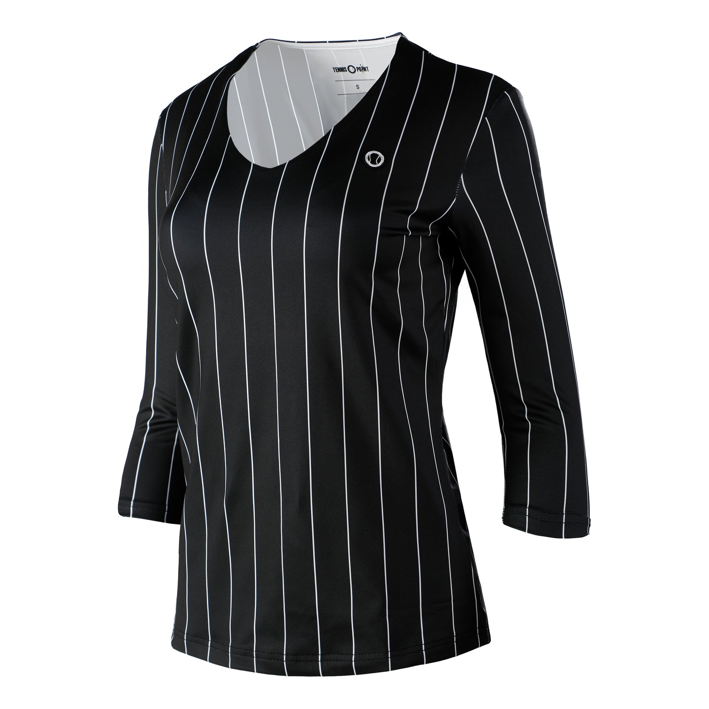 Tennis-Point Stripes Longsleeve Special Edition Dames-Zwart,Wit
