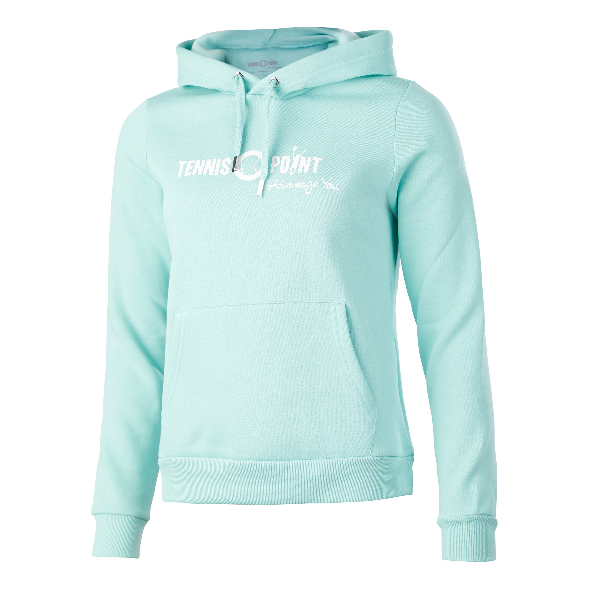 Tennis-Point Logo Sweater met capuchon Dames - mint, wit