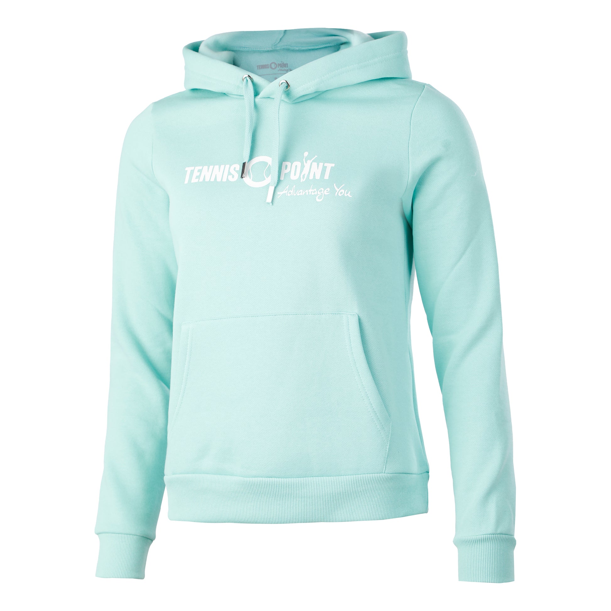 Tennis-Point Logo Sweater met capuchon Dames - mint, wit