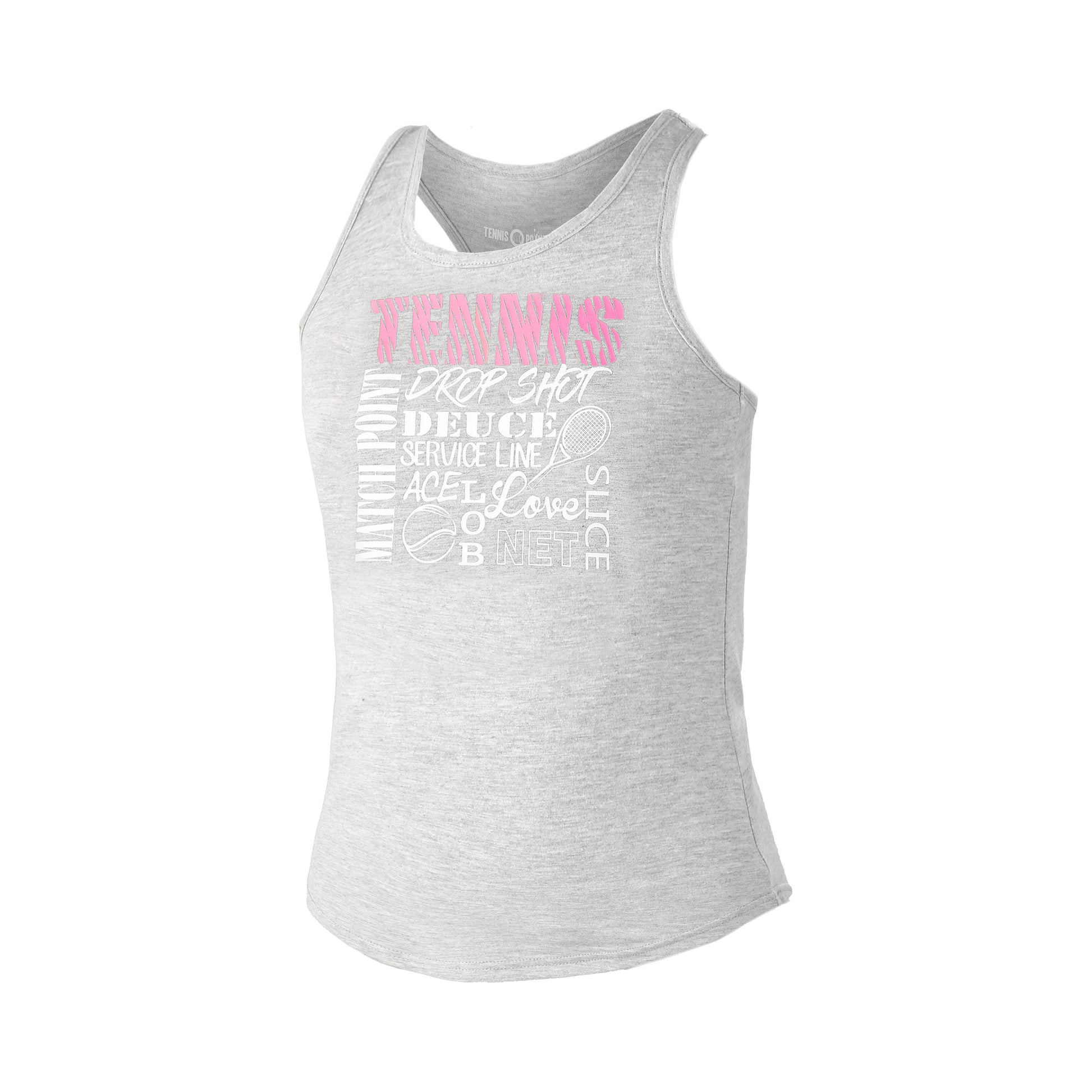 Tennis-Point Tennis World Tanktop Meisjes - grijs, veelkleurig