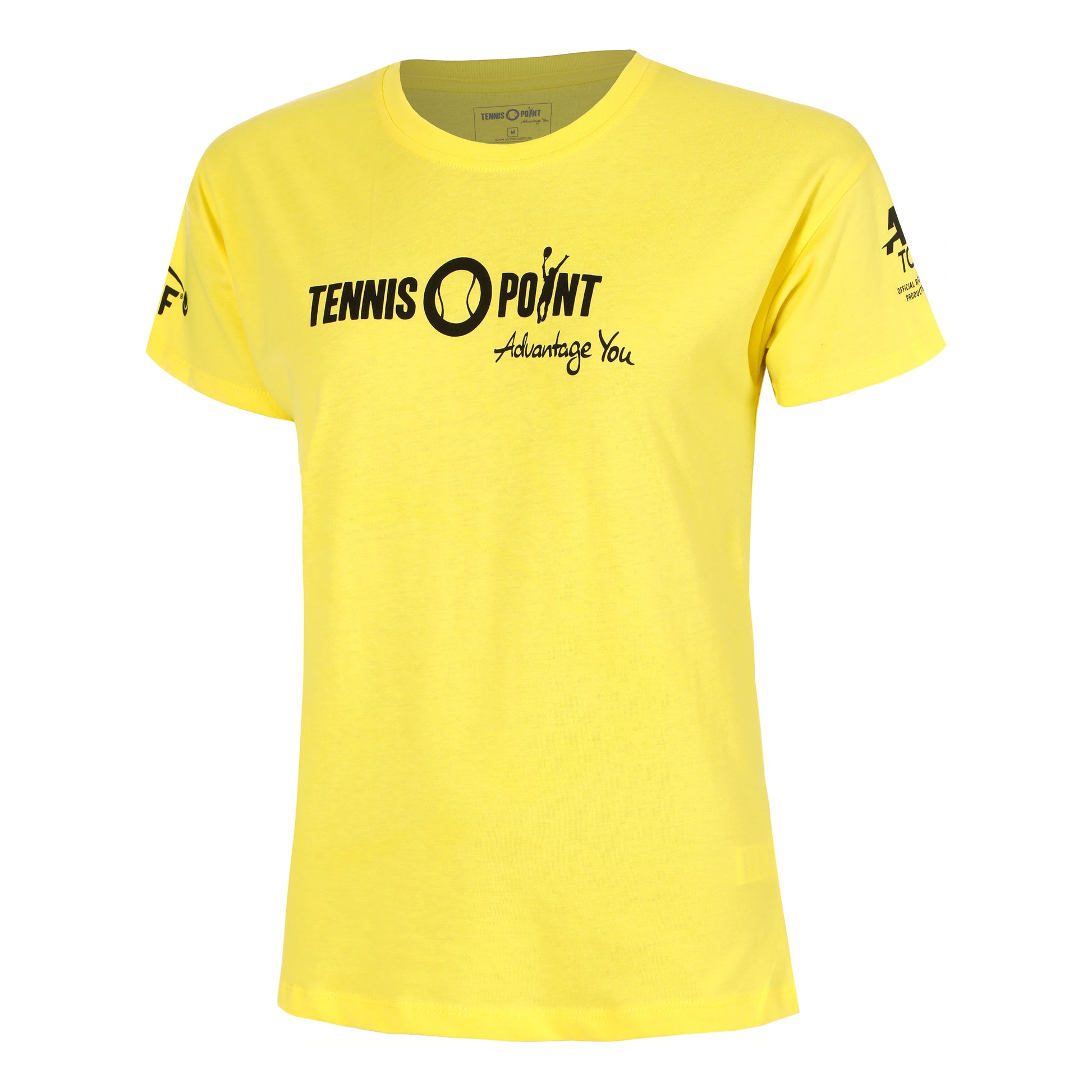 Tennis-Point Team Yellow T-shirt Dames-Geel,Zwart
