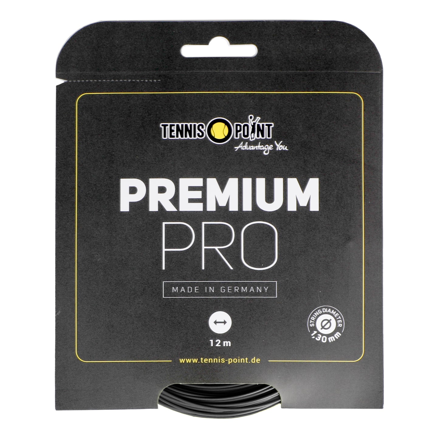 Tennis-Point Premium Pro Set Snaren 12m-Zwart