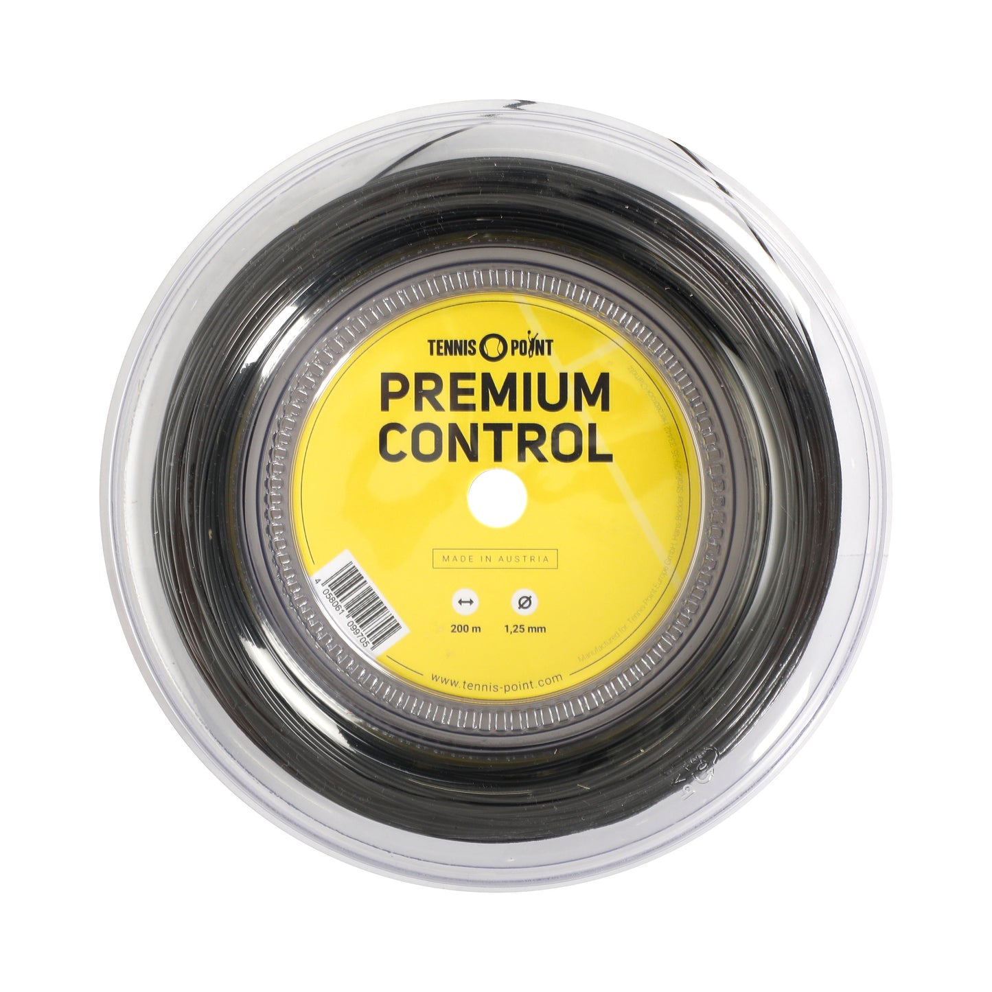 Tennis-Point Premium Control Rol Snaren 200m-Zwart