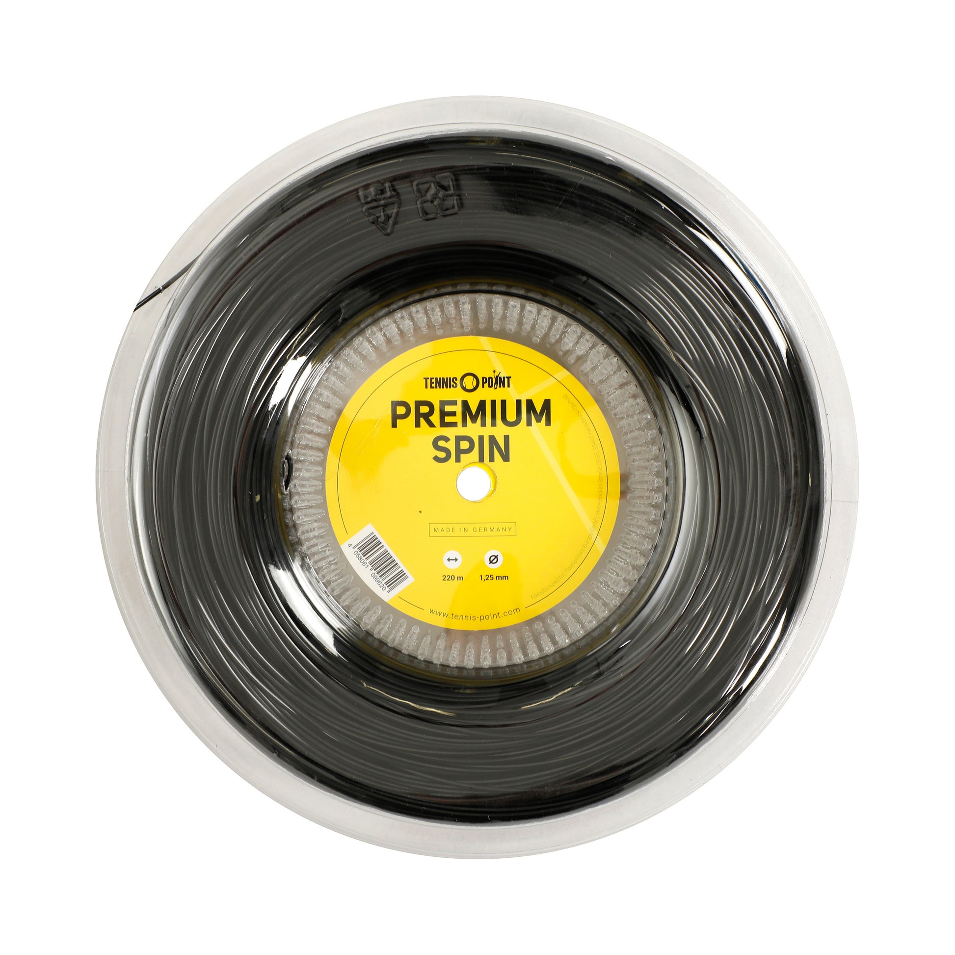 Tennis-Point Premium Spin Rol Snaren 220m-Zwart