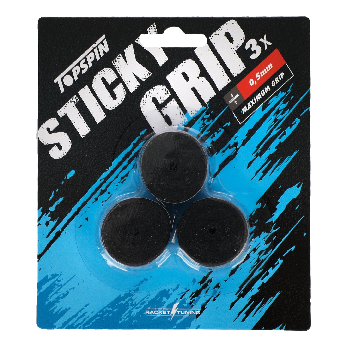 Topspin Sticky Grip Verpakking 3 Stuks-Zwart