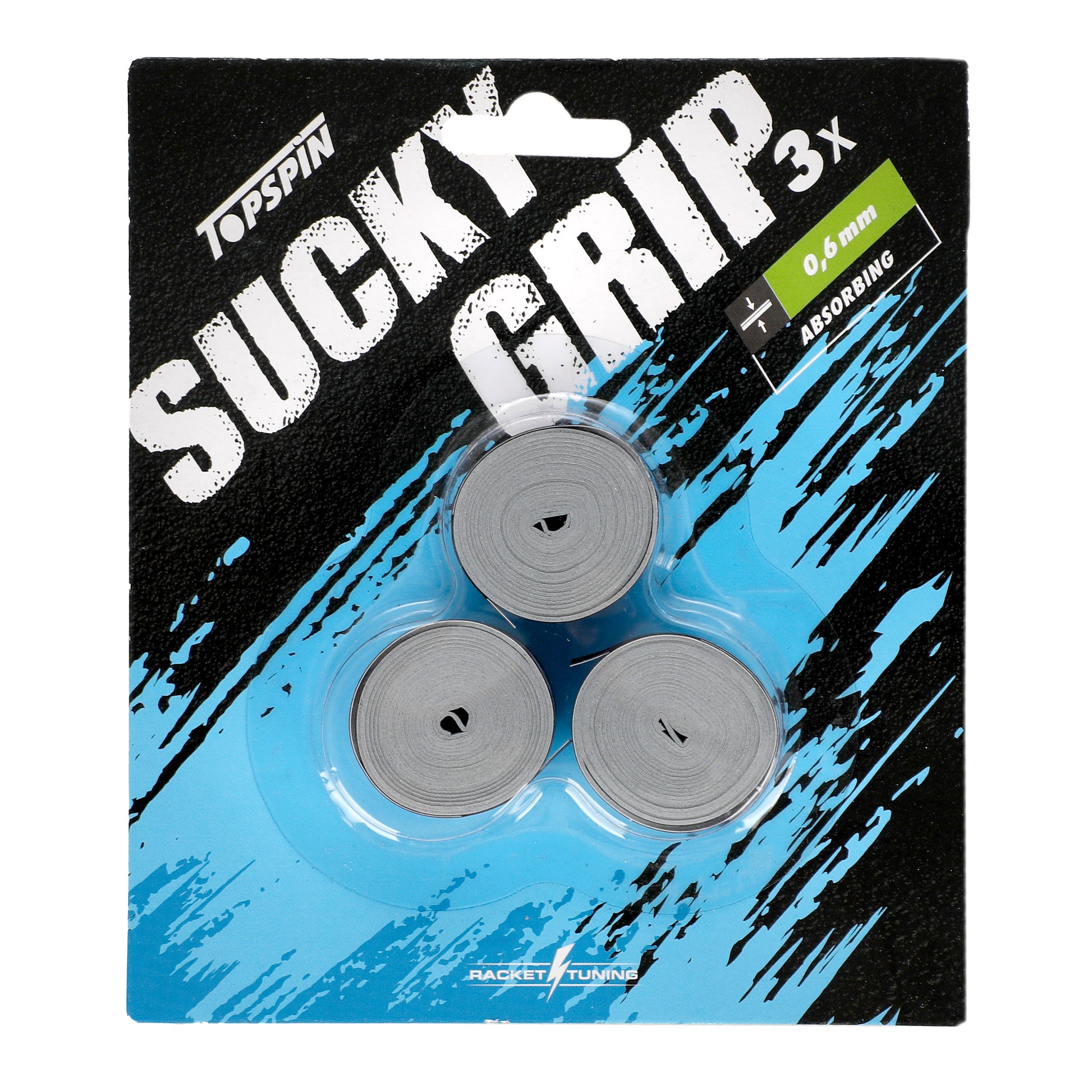 Topspin Sucky Grip Verpakking 3 stuks - grijs
