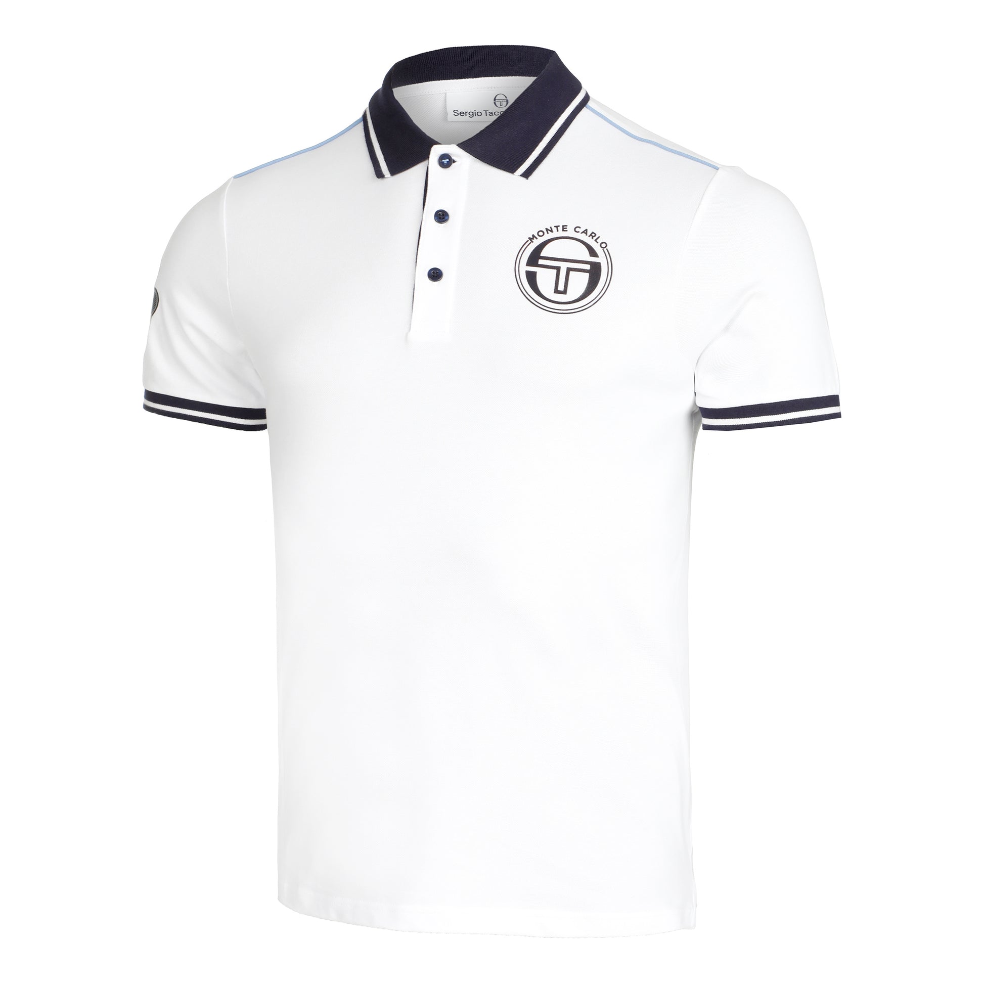 Sergio Tacchini Ranking Staff Polo Heren - wit, donkerblauw