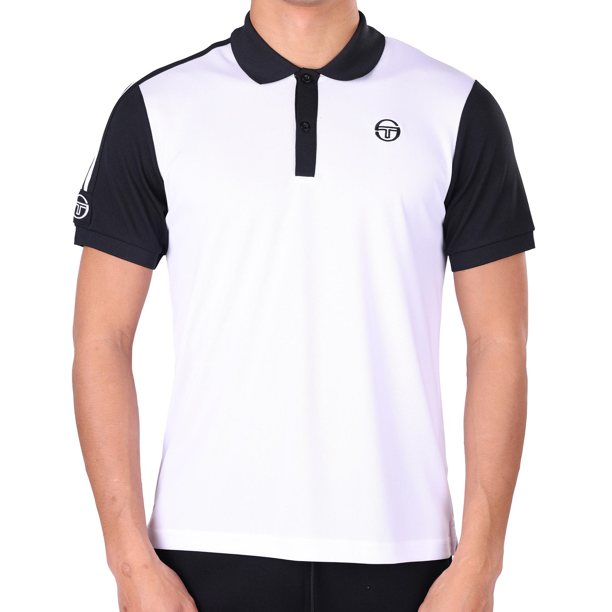 Sergio Tacchini Cesena Polo Heren - wit, zwart