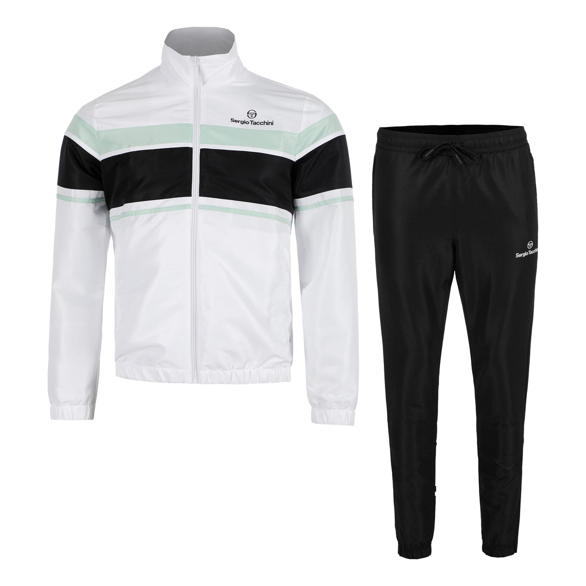 Sergio Tacchini Arpa Trainingspak Heren-Zwart,Lichtgroen