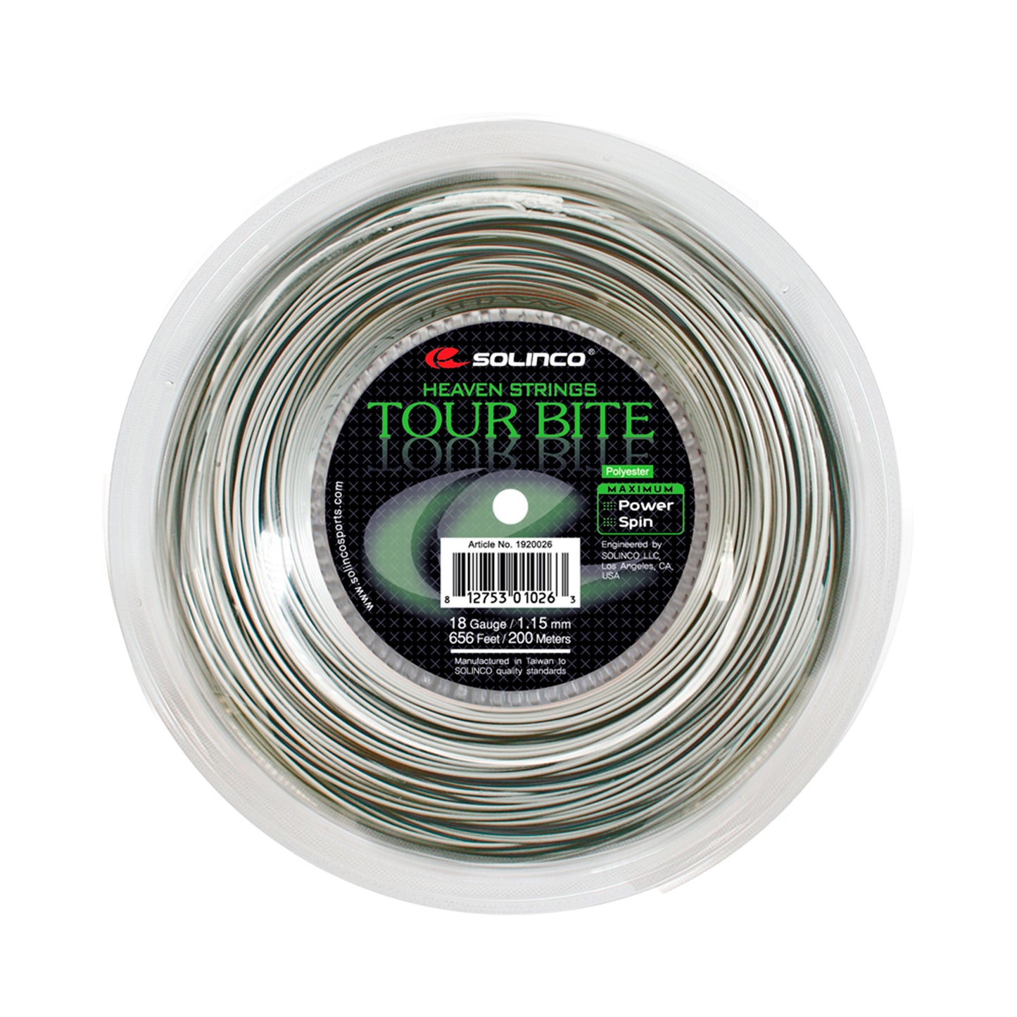 Solinco Tour Bite Rol Snaren 200m-Zilver