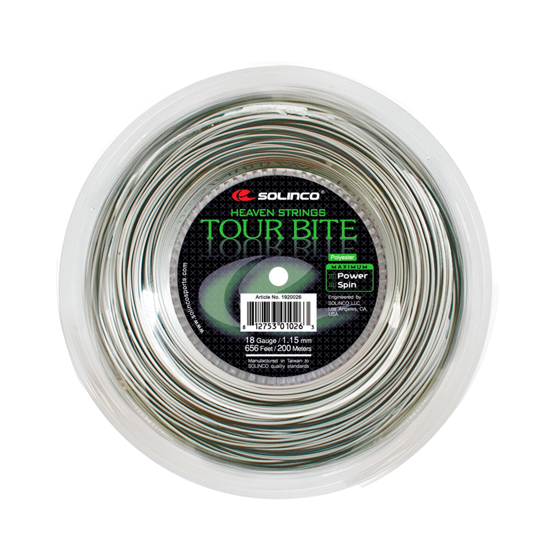 Solinco Tour Bite Rol Snaren 200m-Zilver