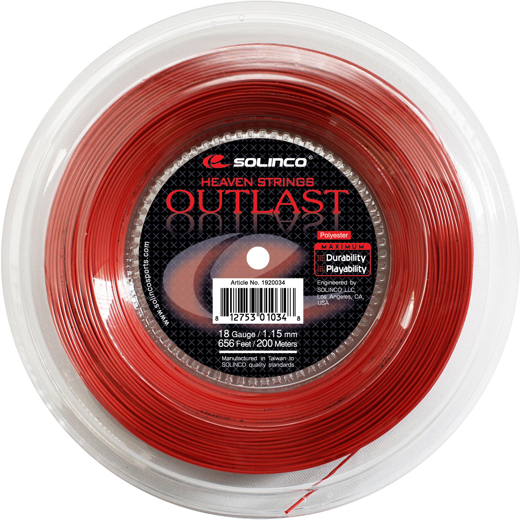 Solinco Outlast Rol Snaren 200m-Rood