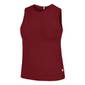 ACE Rib Pocket Tanktop Dames - donkerrood,