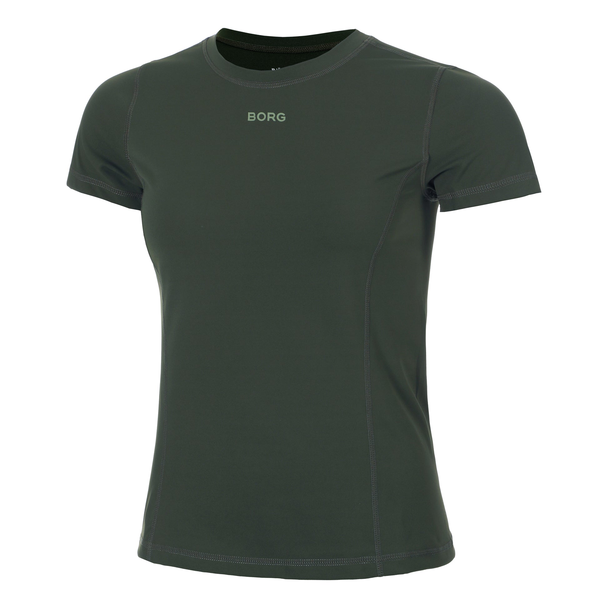 Björn Borg Sleek Slim T-shirt Dames-Donkergroen
