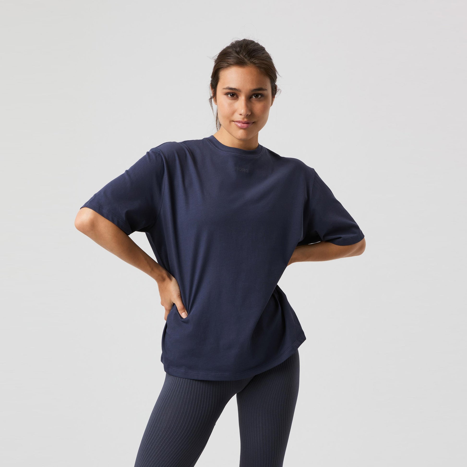 Björn Borg Studio Oversized T-shirt Dames-Donkerblauw