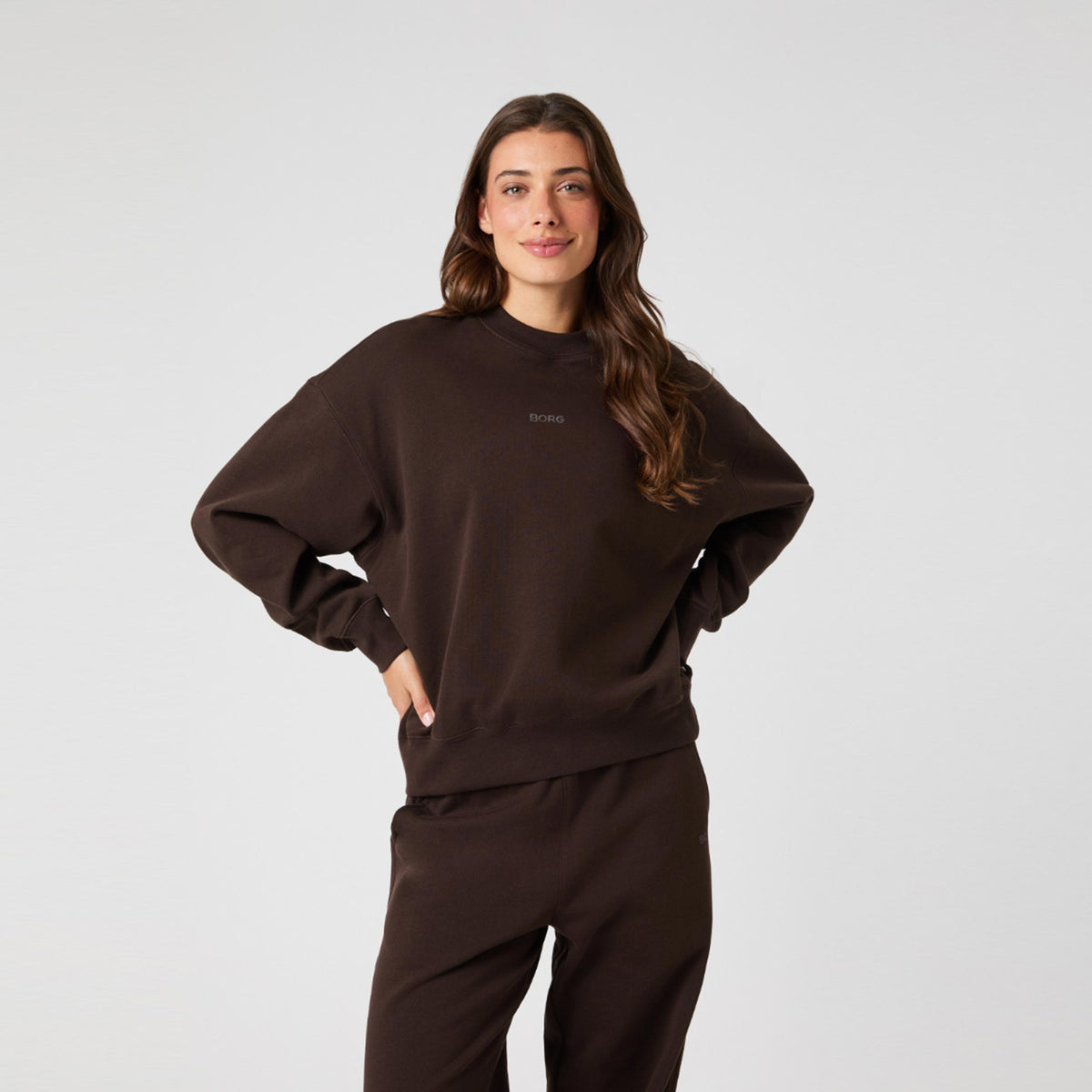 Björn Borg Studio Oversized Sweatshirt Dames-Bruin