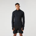 Borg Midlayer Half Zip Sweatshirt Heren-Zwart