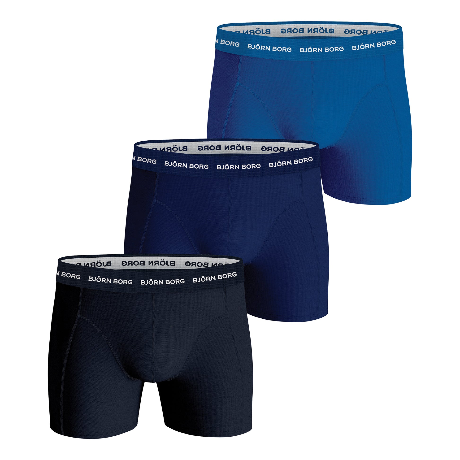Björn Borg Cotton Stretch Boxershort Verpakking 3 stuks Heren - donkerblauw