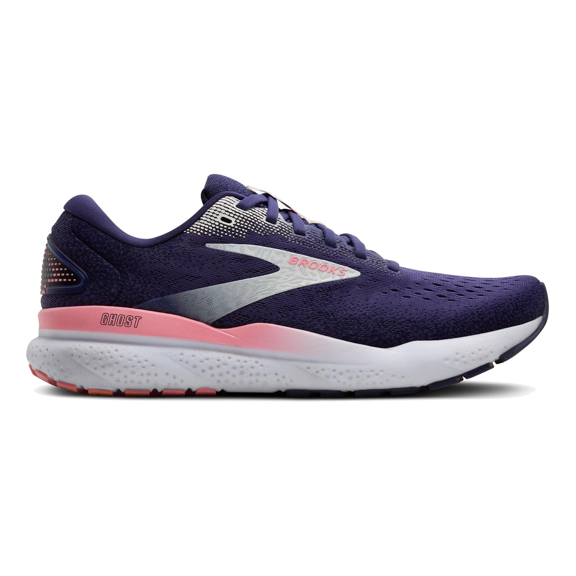 Brooks Ghost 16 Neutrale Schoen Dames-Donkerblauw,Koraal