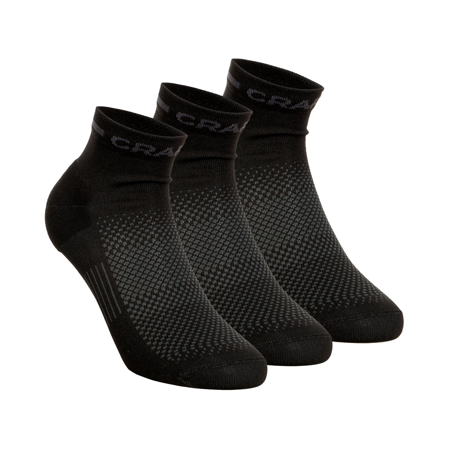 Craft Core Dry Mid Hardloopsokken Verpakking 3 Stuks-Zwart