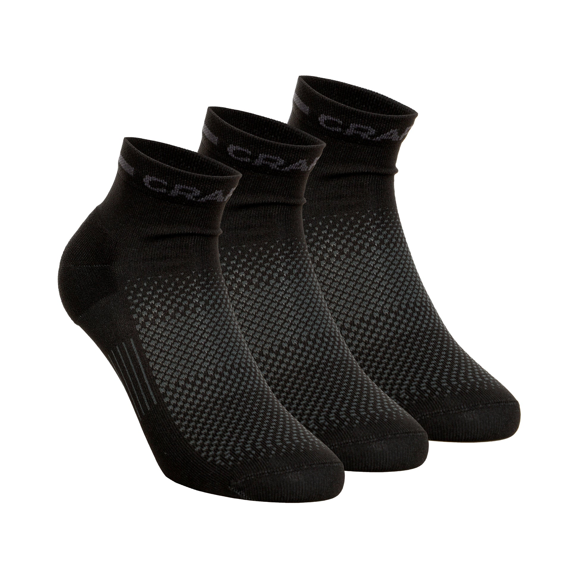 Craft Core Dry Mid Hardloopsokken Verpakking 3 Stuks-Zwart