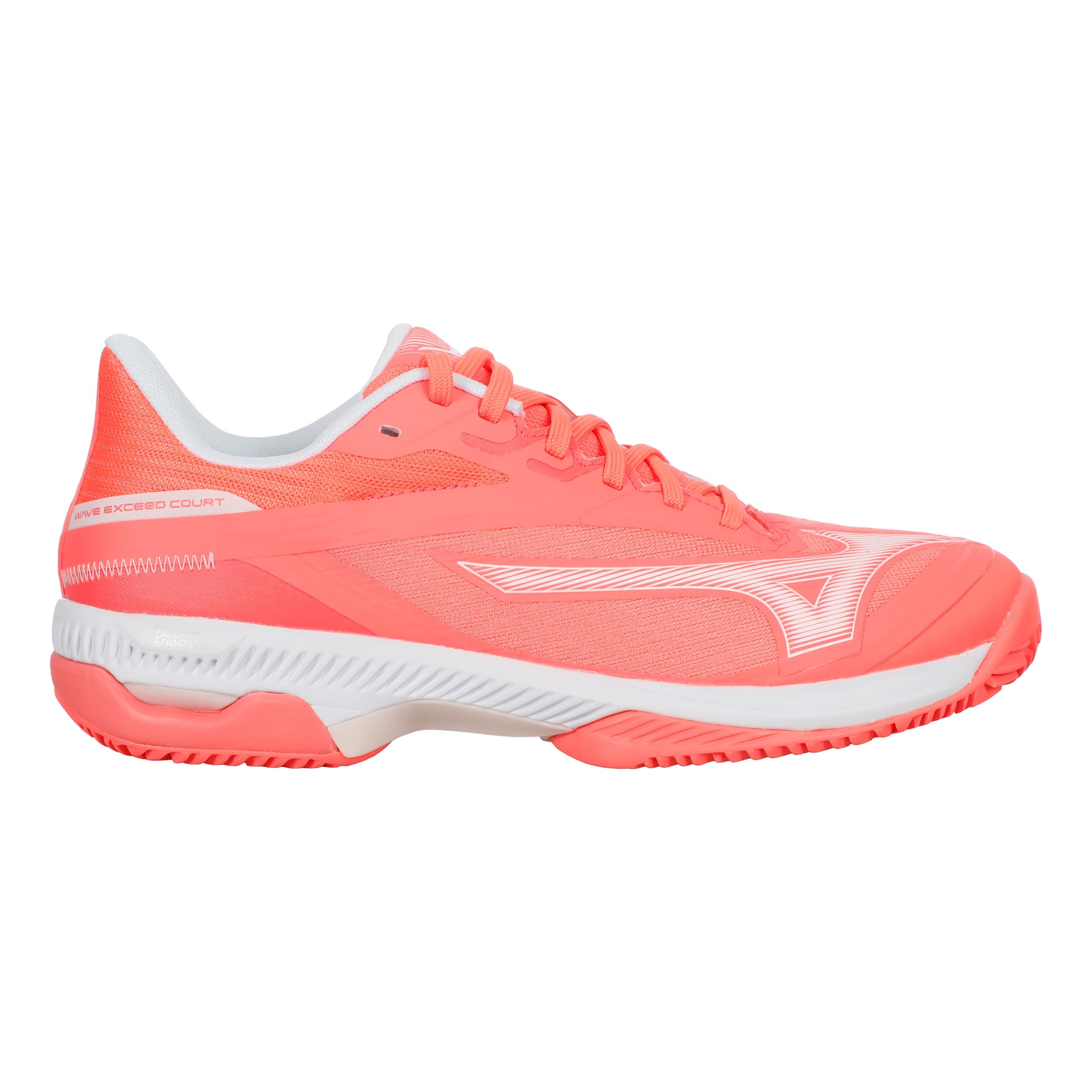 Wave Exceed Court Gravelschoen Dames-Koraal,Wit | Tennis-Point