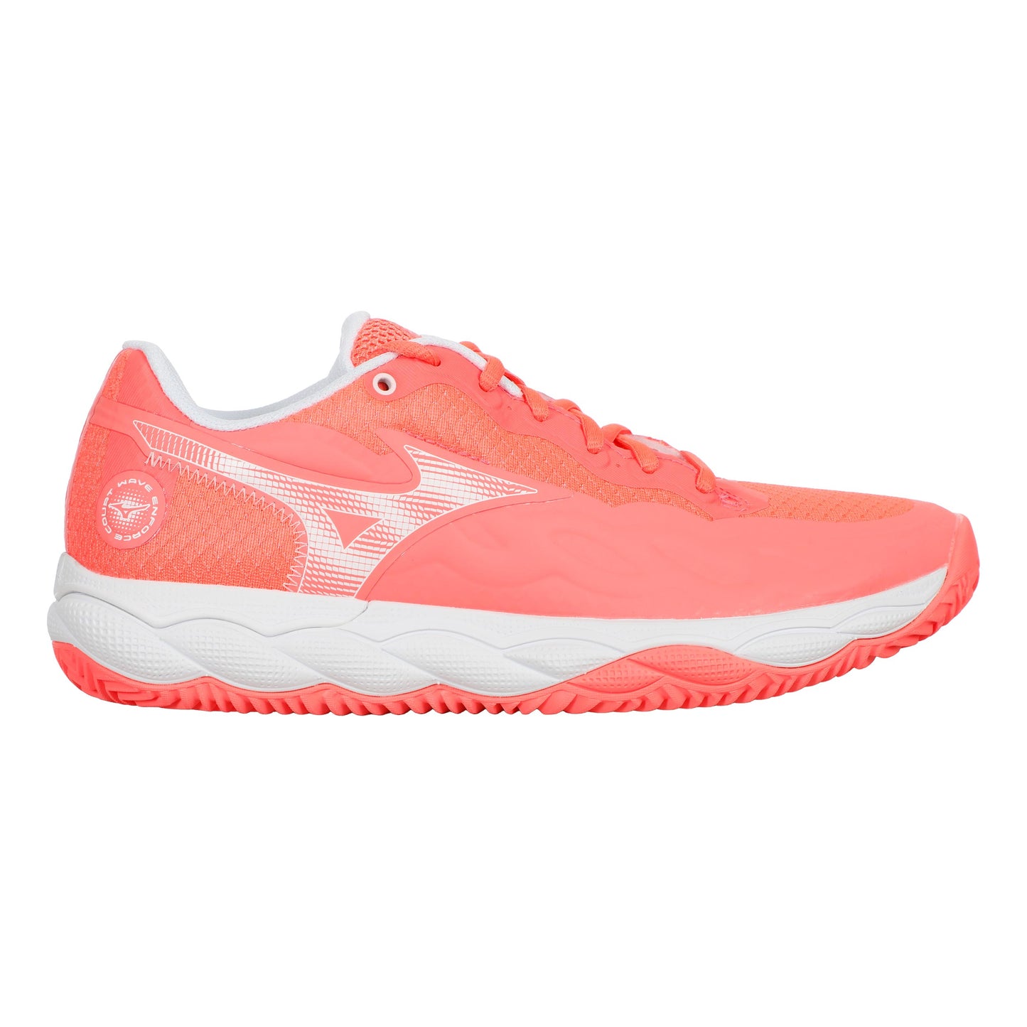 Mizuno Wave Enforce Court Gravelschoen Dames - koraal, wit